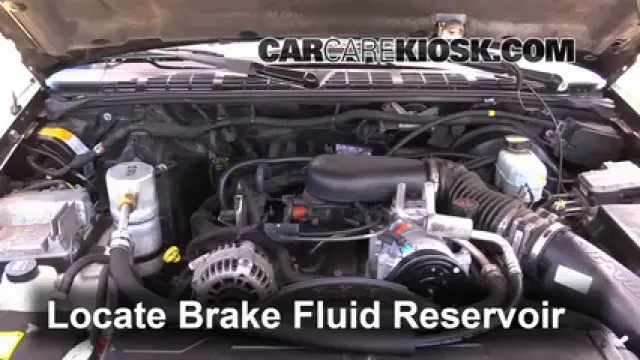 2002 Chevrolet S10 LS 4.3L V6 Crew Cab Pickup (4 Door) Brake Fluid Check Fluid Level